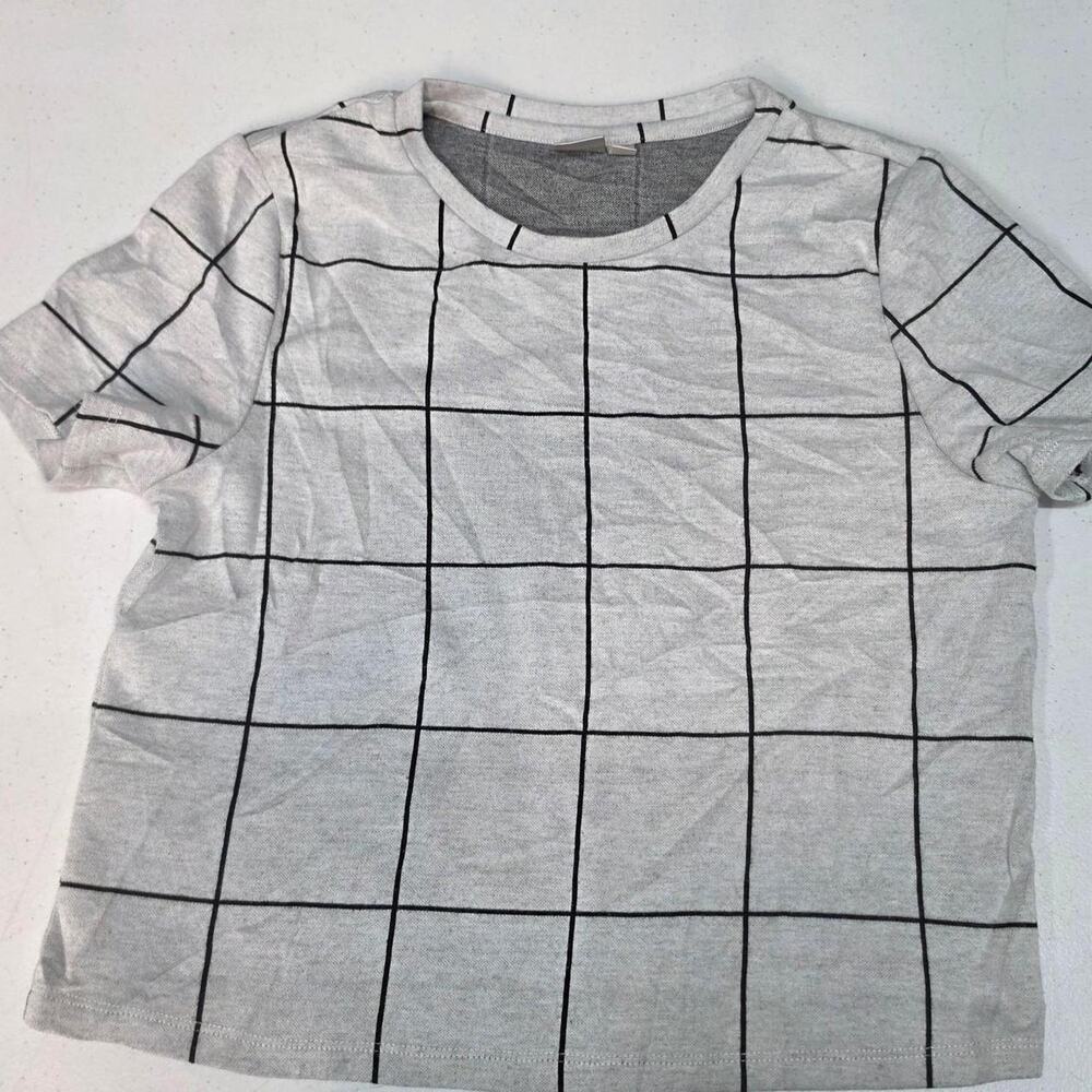 Twik gray windowpane grid t shirt
